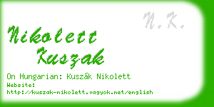 nikolett kuszak business card