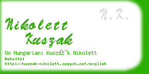 nikolett kuszak business card